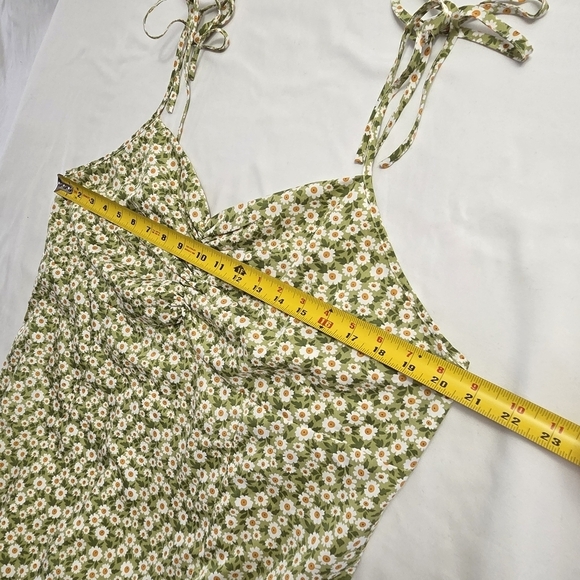 SHEIN VCAY Green Daisy Midi Dress 3XL Plus Size - Picture 9 of 11